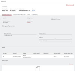 rfq detail page proconarum