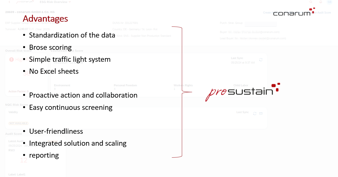 prosustain -advantages - risk management and sustainability